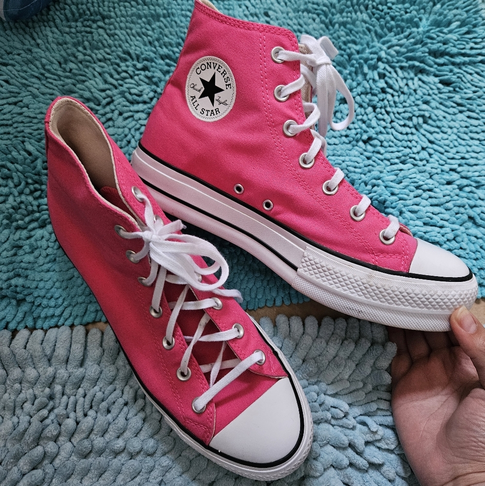 Converse Pink High-Top Platform Sneakers
